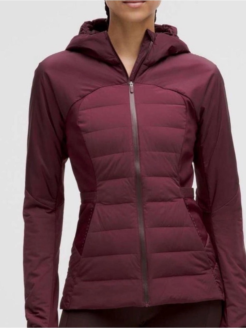 Lululemon Down for It All Jacket in Maroon size 6